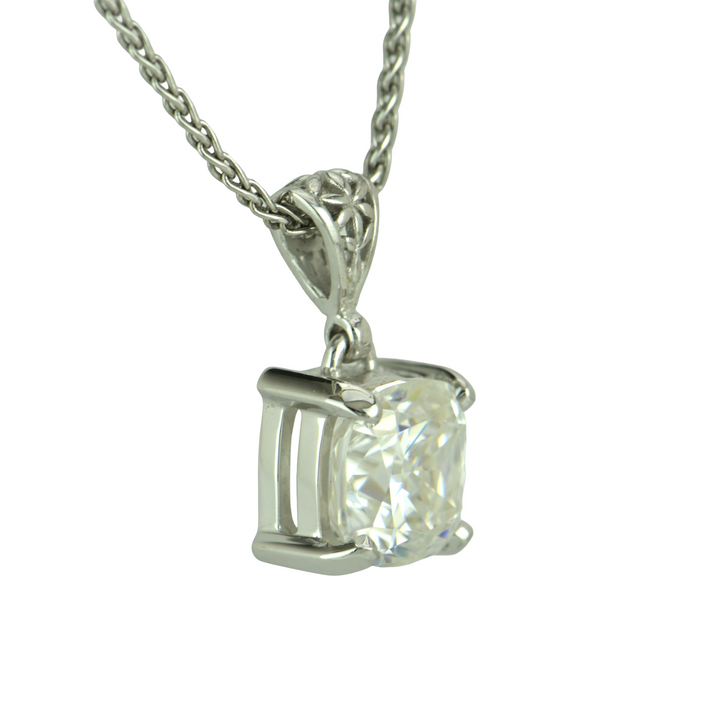 White Moissanite Pendant