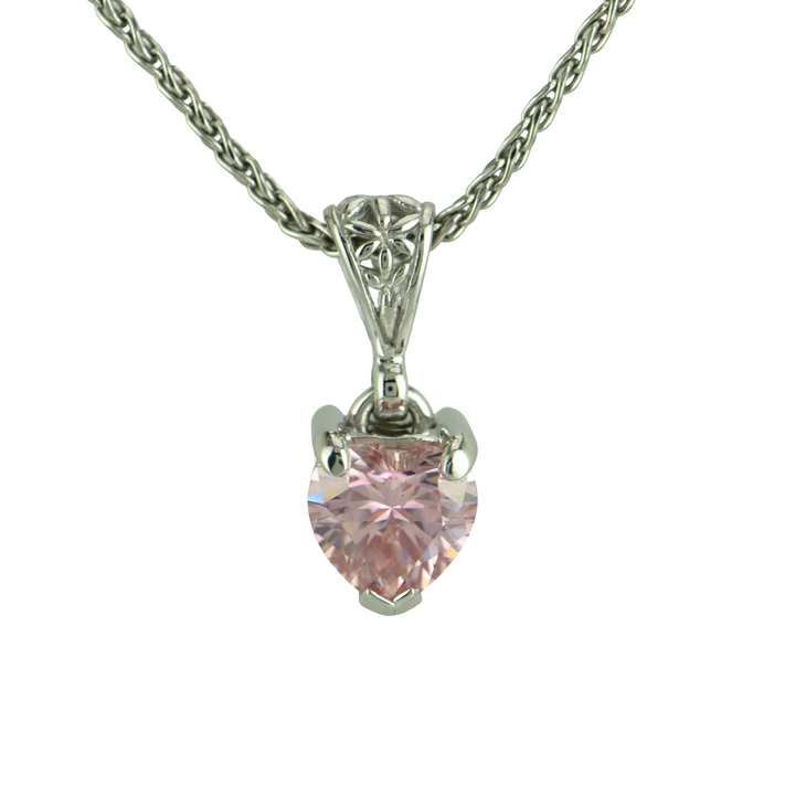 Pink Moissanite Pendant