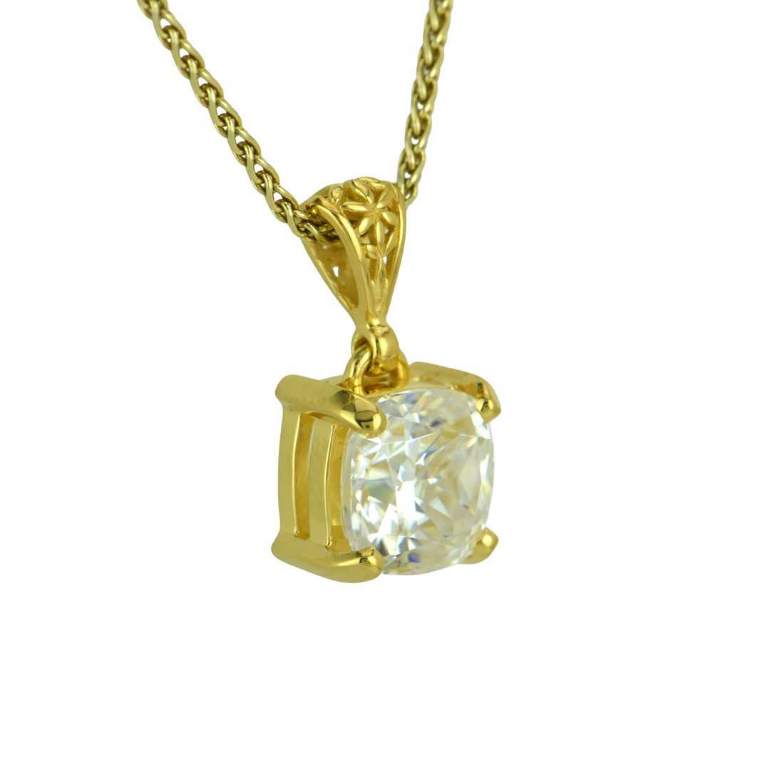 White Moissanite Pendant