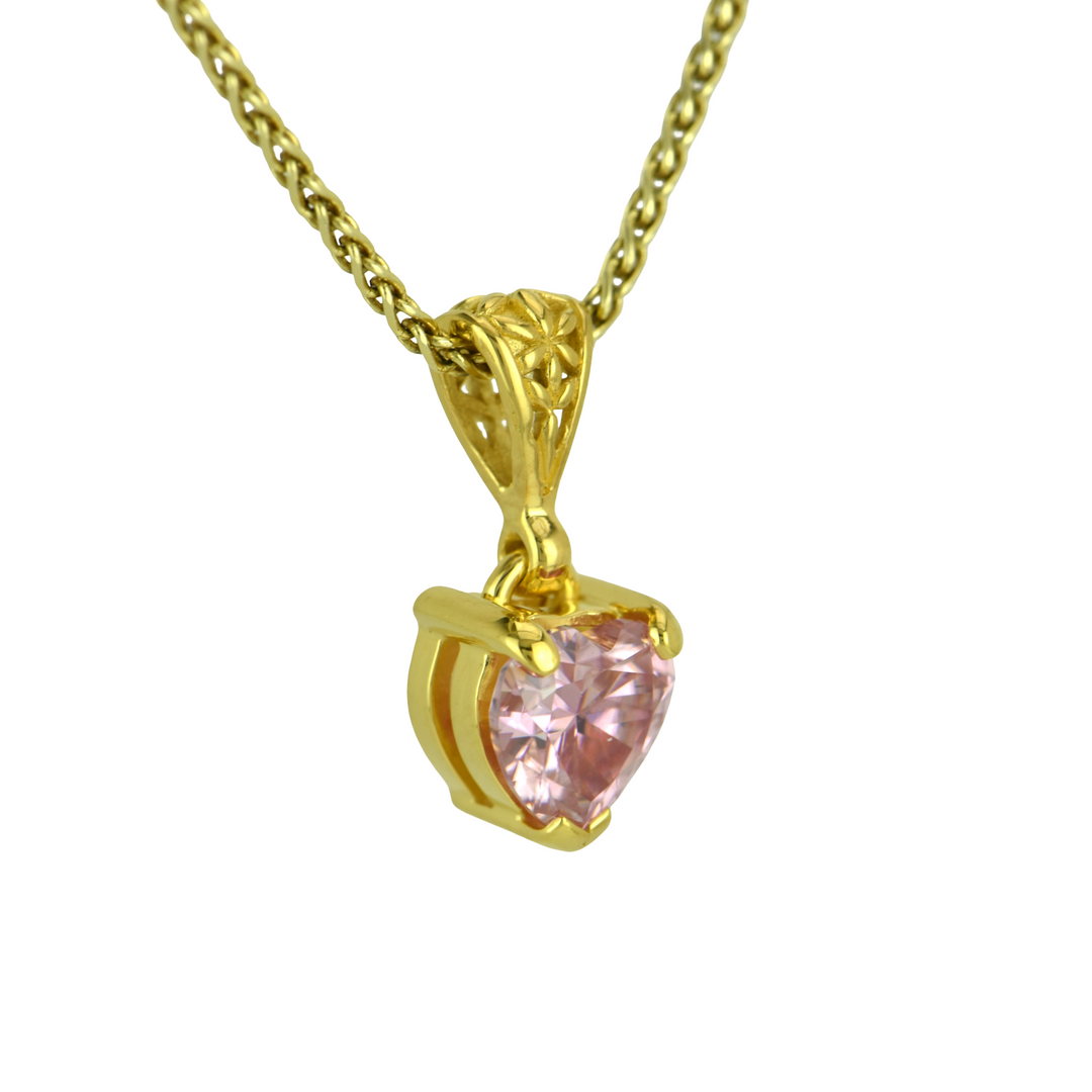 Pink Moissanite Pendant