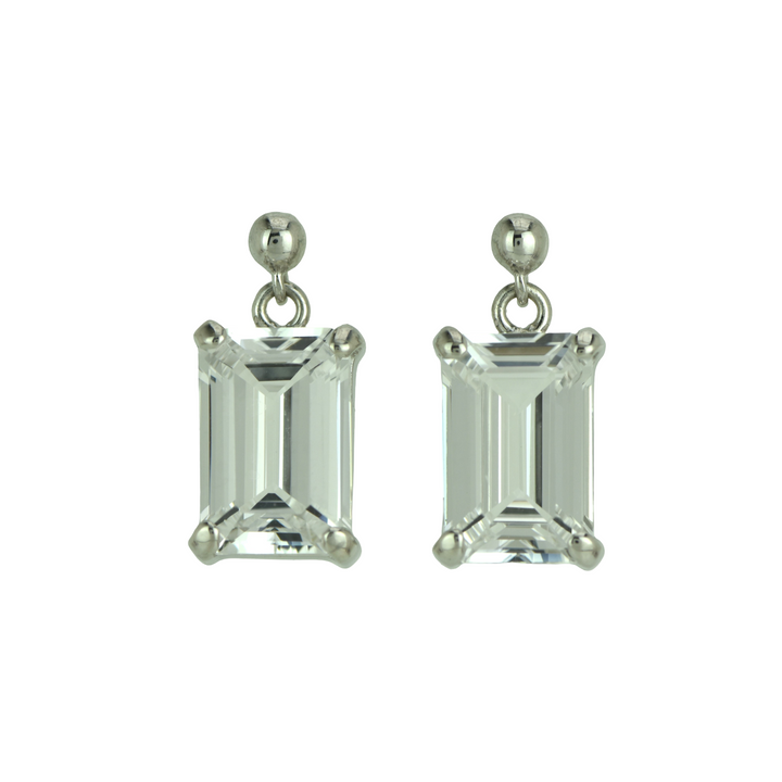 White Sapphire Earrings