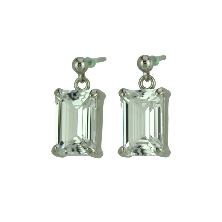 White Sapphire Earrings