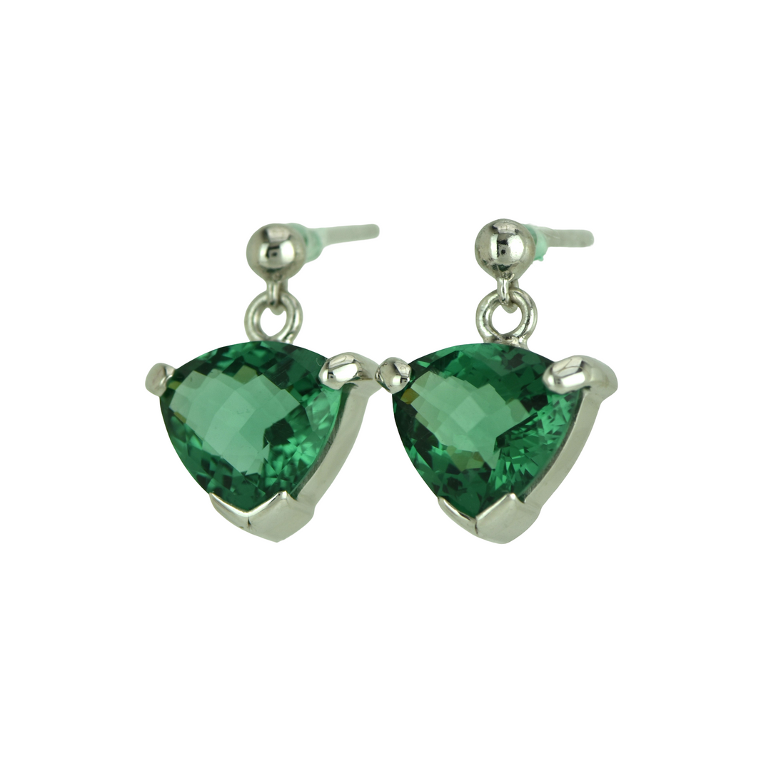 Green Hydro Quartz Earrings