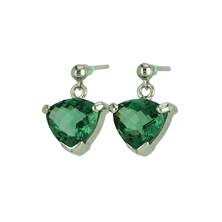 Green Hydro Quartz Earrings