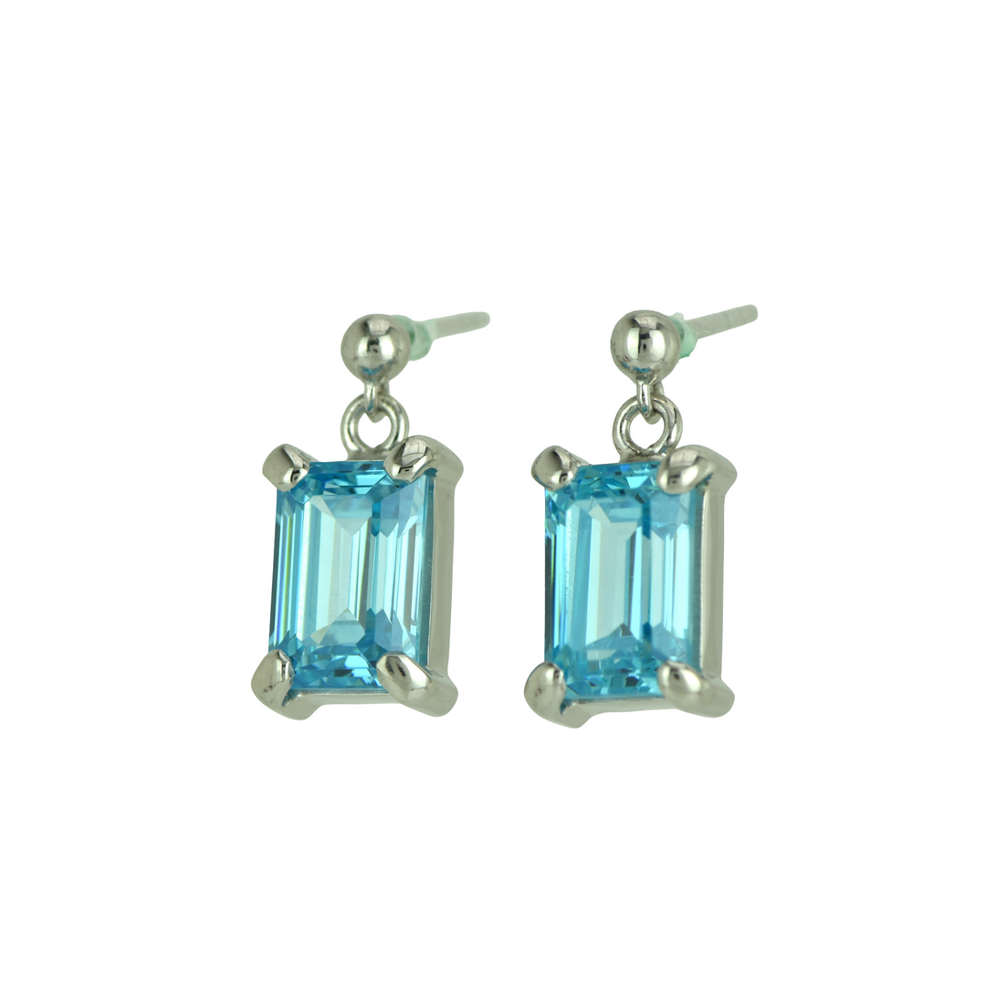 Blue Topaz Simulant Earrings