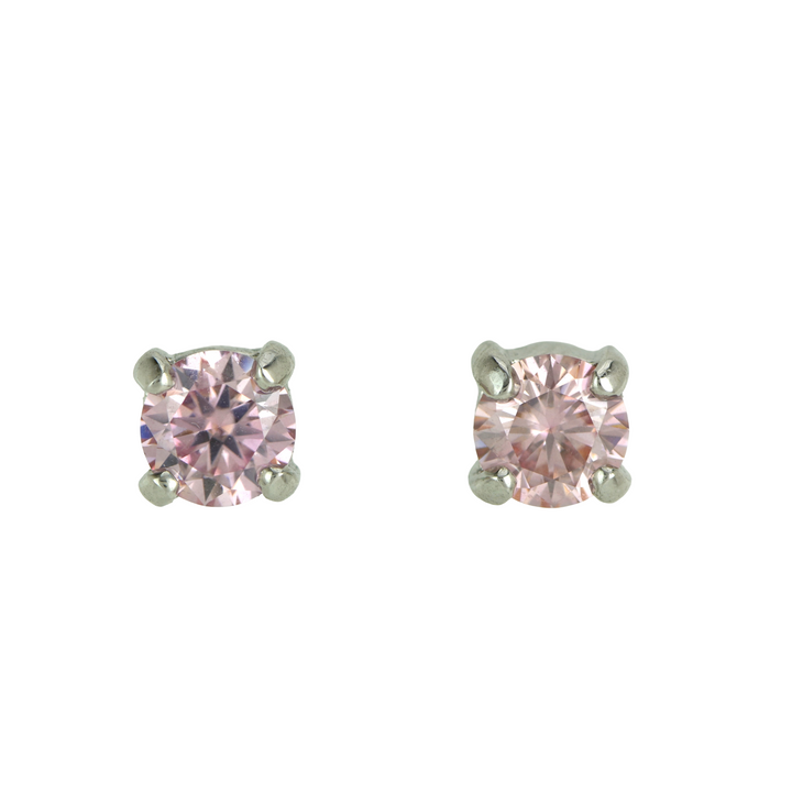 Pink Moissanite Earrings