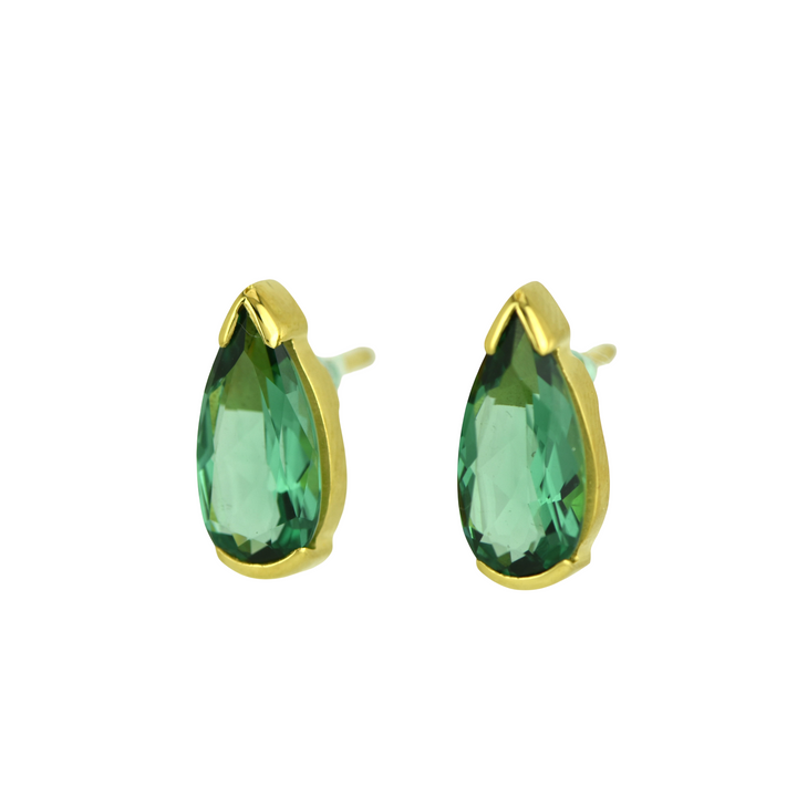 Green Hydro Quartz Earrings