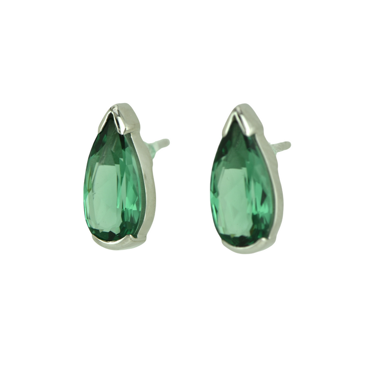 Green Hydro Quartz Earrings