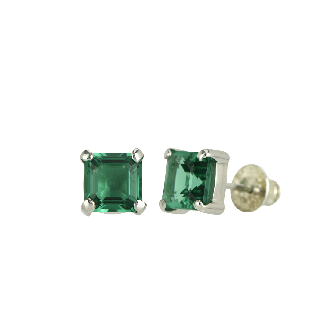 Green Hydro Quartz Earrings