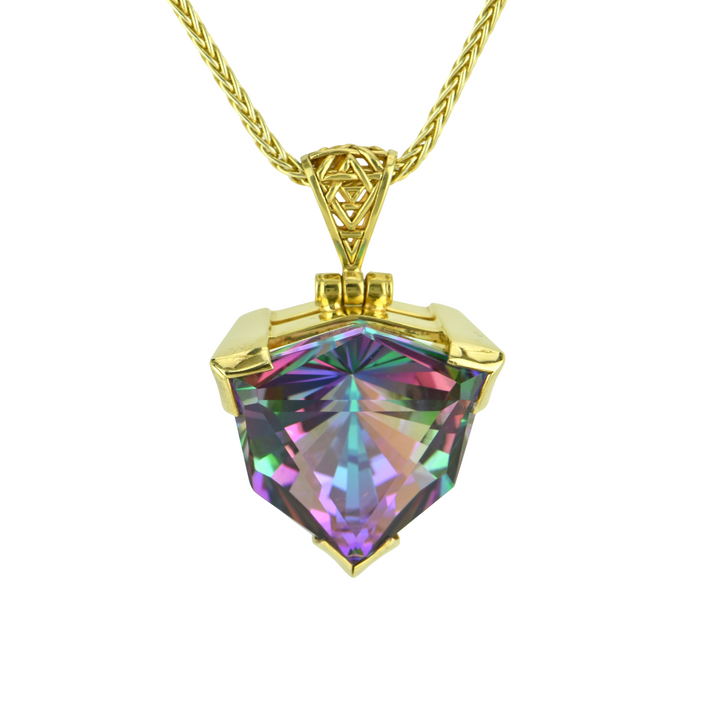 Peacock Mystic Quartz Pendant