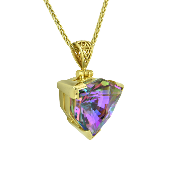 Peacock Mystic Quartz Pendant