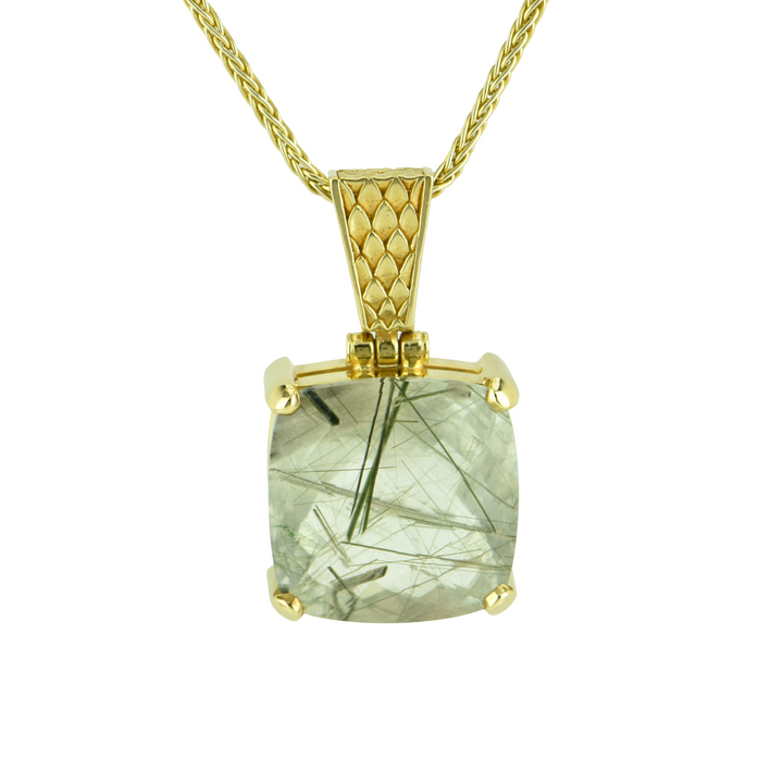 Green Rutilated Quartz Pendant
