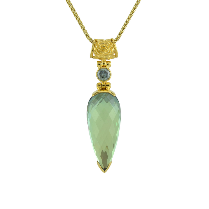 Luminous Heart Mystic Quartz Pendant