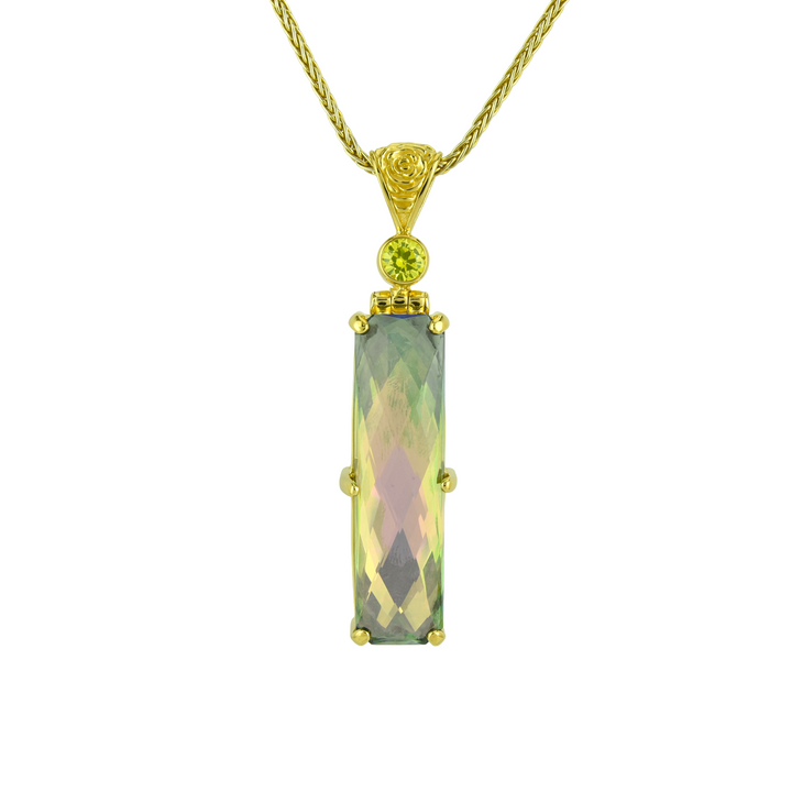 Luminous Heart Mystic Quartz Pendant