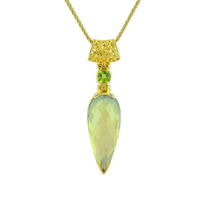 Luminous Heart Mystic Quartz Pendant