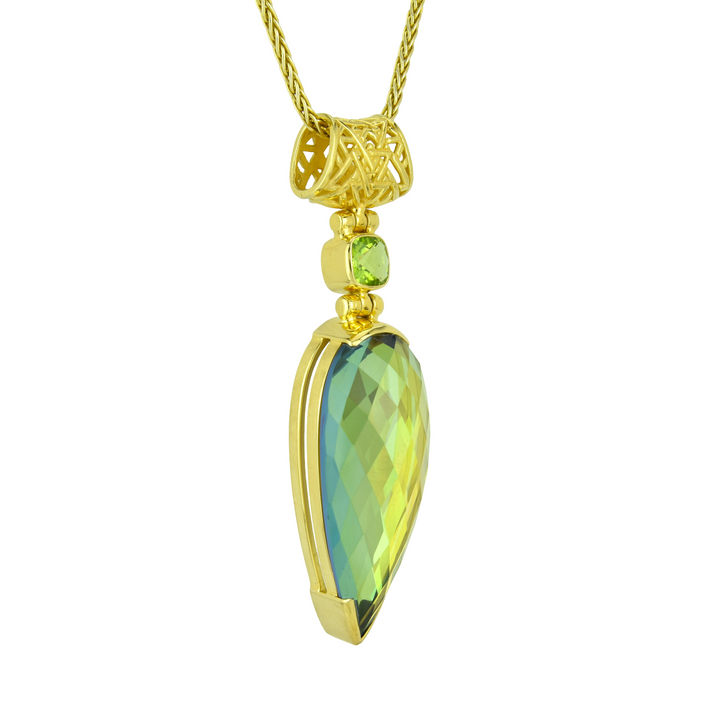 Luminous Heart Mystic Quartz Pendant