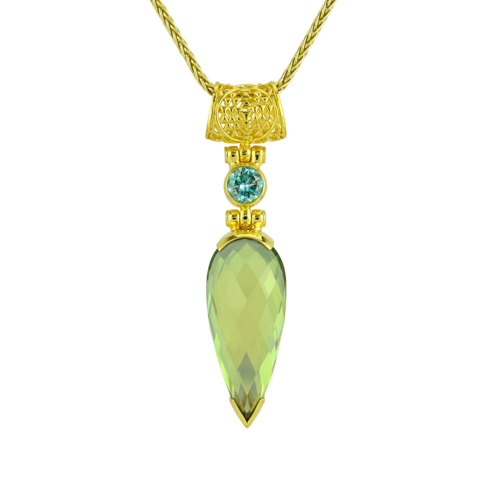 Luminous Heart Mystic Quartz Pendant