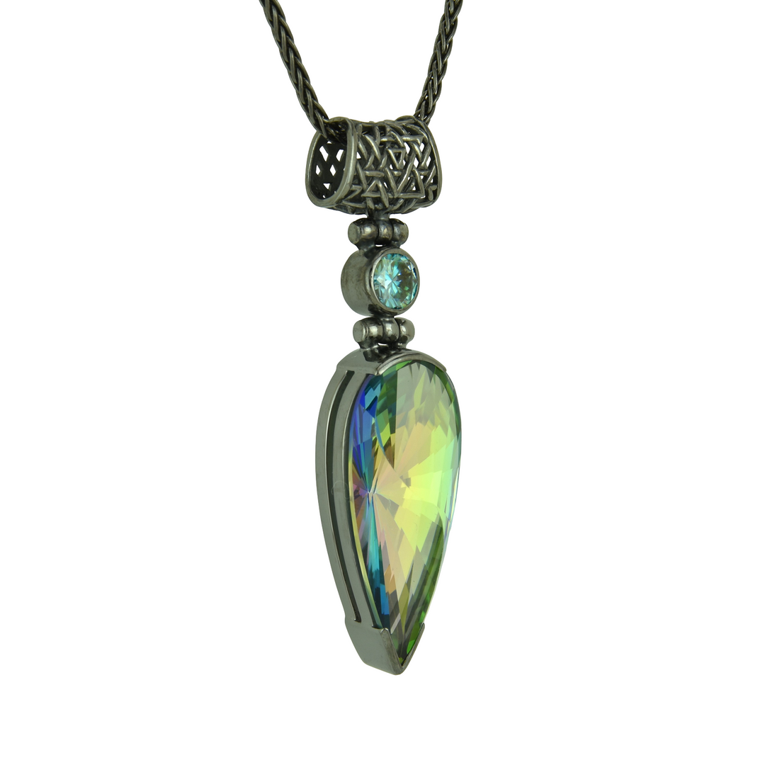 Luminous Heart Mystic Quartz Pendant