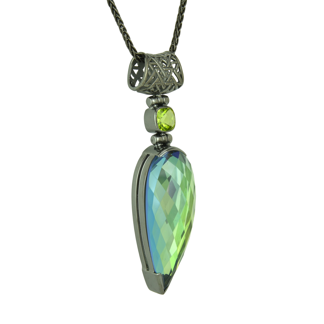 Luminous Heart Mystic Quartz Pendant