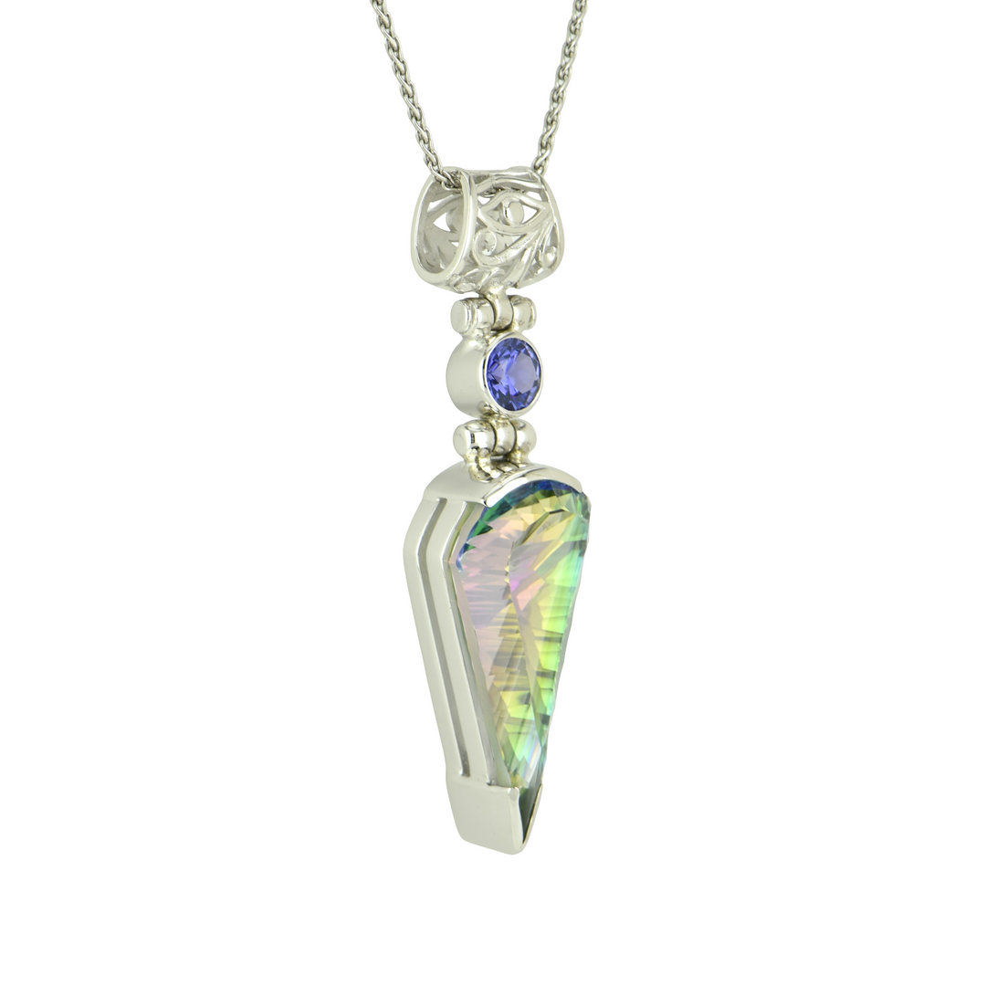 Luminous Heart Mystic Quartz Pendant