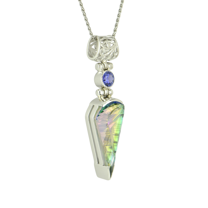 Luminous Heart Mystic Quartz Pendant
