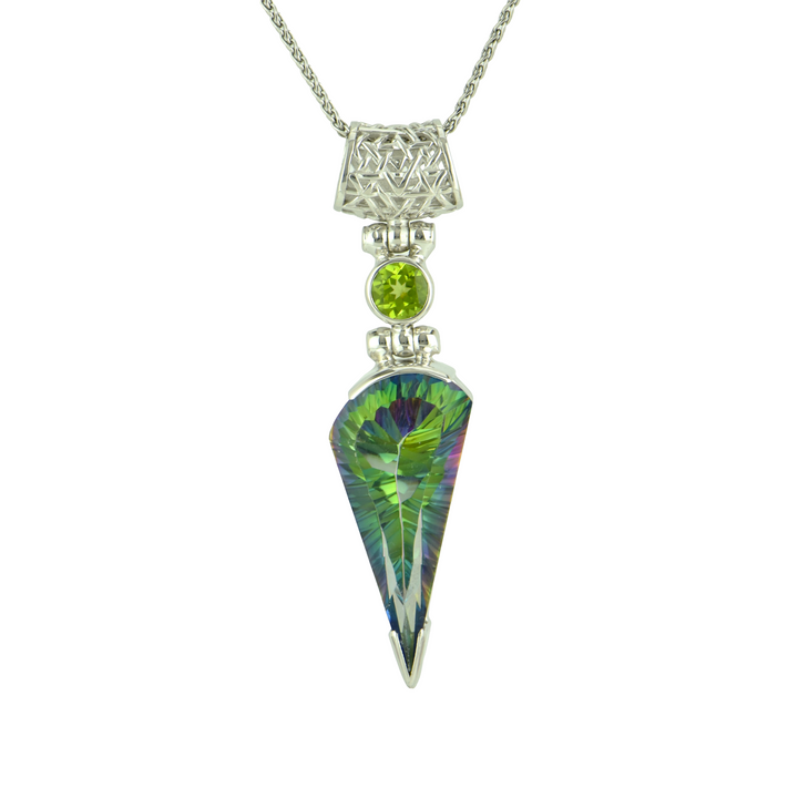 Luminous Heart Mystic Quartz Pendant