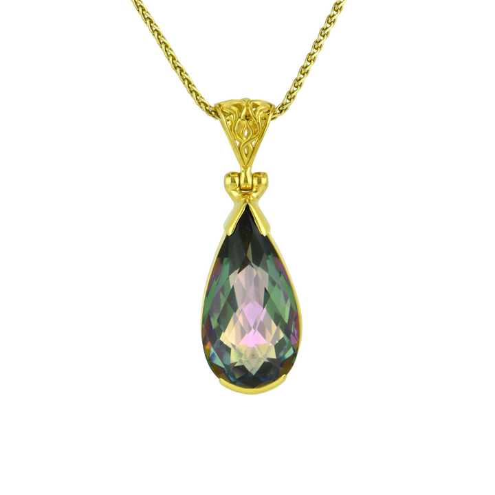 Luminous Heart Mystic Quartz Pendant