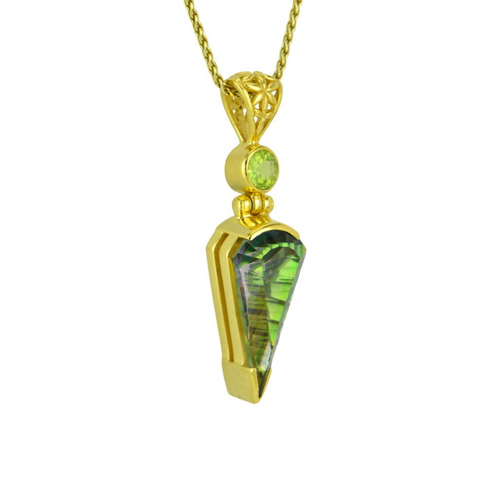 Luminous Heart Mystic Quartz Pendant