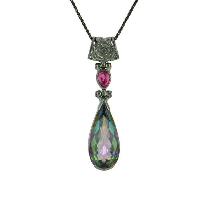 Luminous Heart Mystic Quartz Pendant