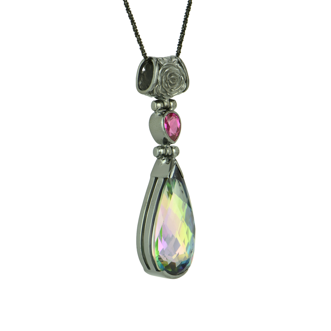 Luminous Heart Mystic Quartz Pendant