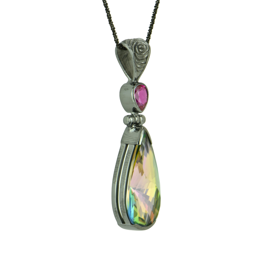 Luminous Heart Mystic Quartz Pendant