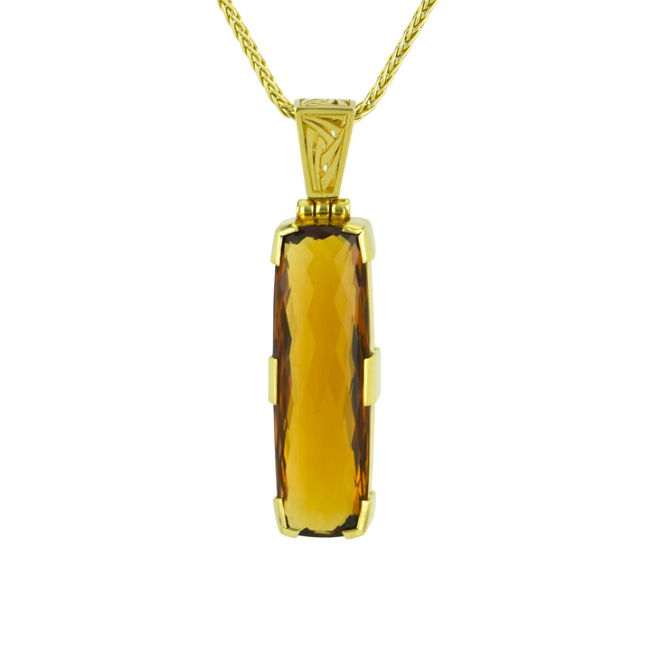 Golden Hydro Quartz Pendant