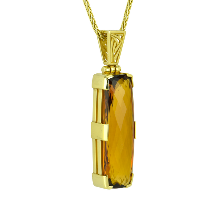 Golden Hydro Quartz Pendant