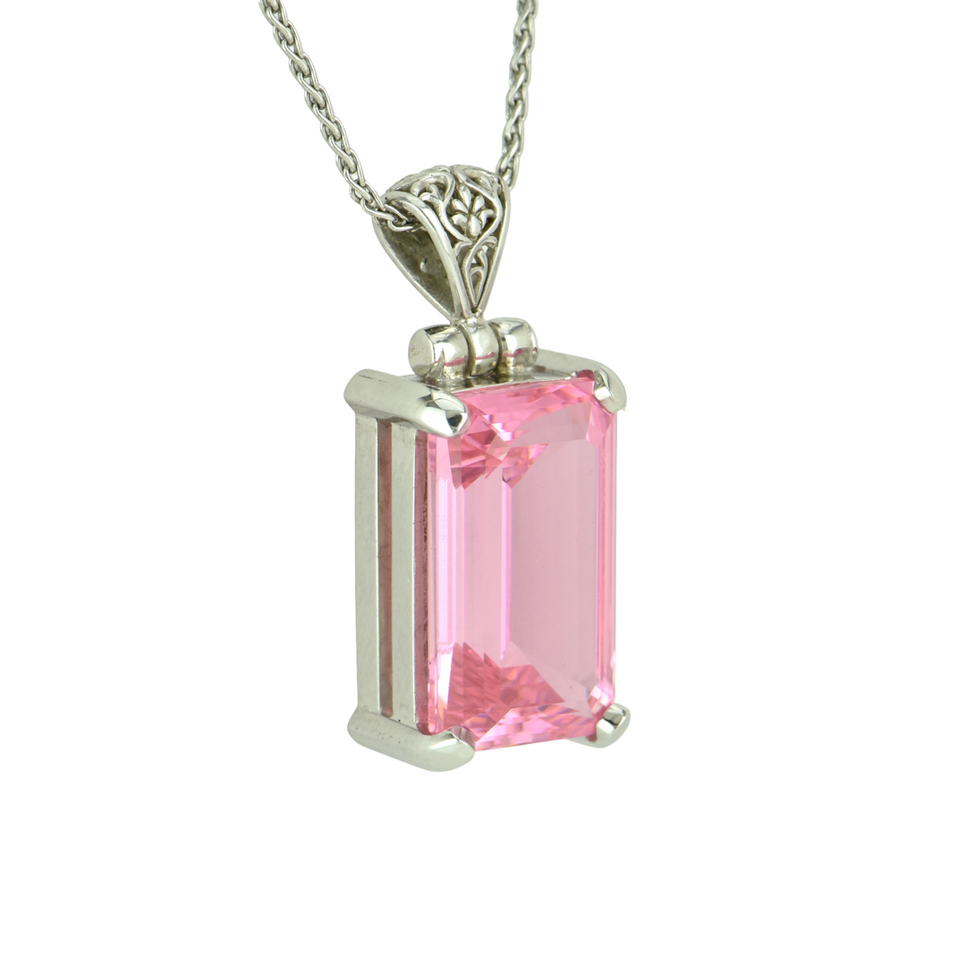 YAG Pink Garnet Pendant