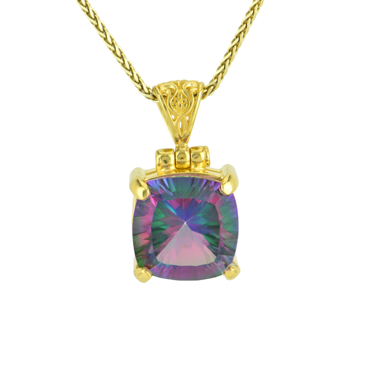 Peacock Mystic Quartz Pendant