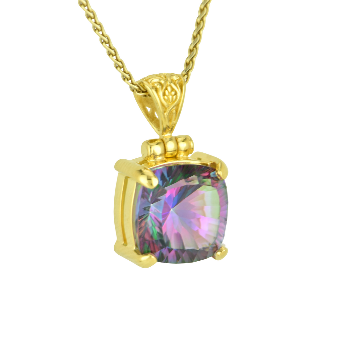 Peacock Mystic Quartz Pendant