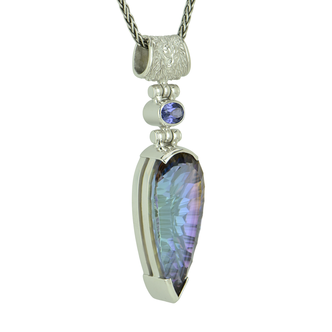Indigo Warrior Mystic Quartz Pendant