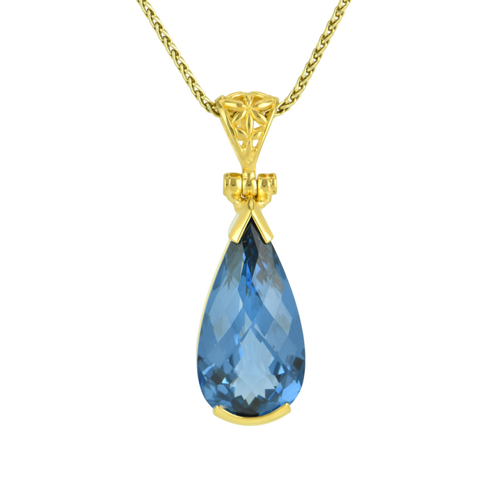 Blue Green Spinel Pendant