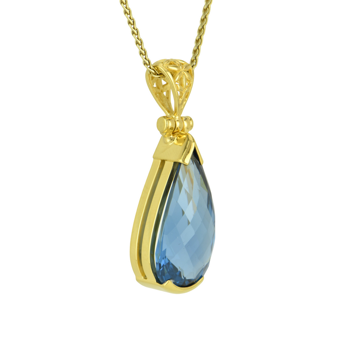 Blue Green Spinel Pendant