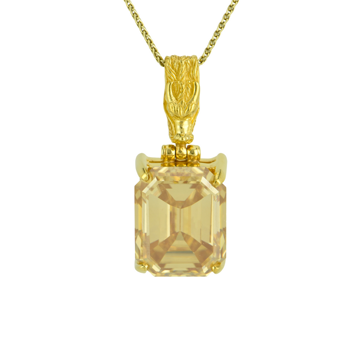 Champagne Moissanite  Pendant