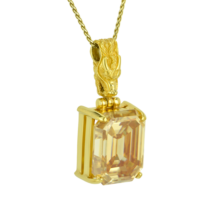 Champagne Moissanite  Pendant