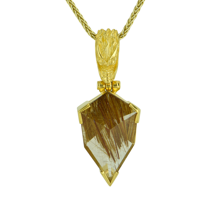 Red Rutilated Quartz Pendant
