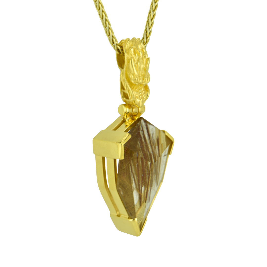 Red Rutilated Quartz Pendant