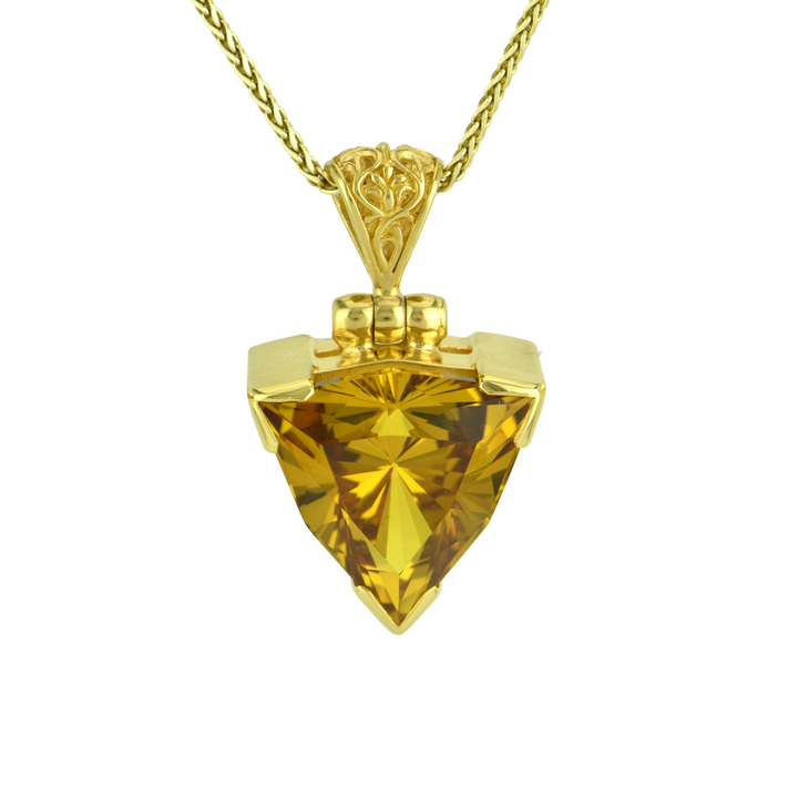 Cognac Sapphire Pendant