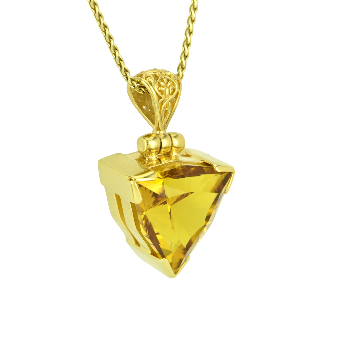Cognac Sapphire Pendant