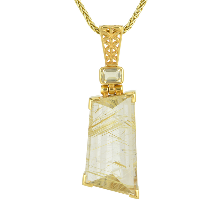 Golden Rutilated Quartz Pendant