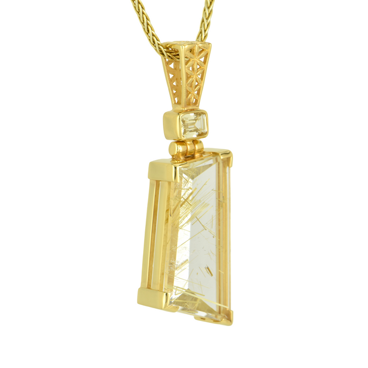 Golden Rutilated Quartz Pendant