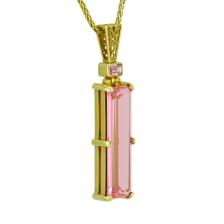 YAG Pink Garnet Pendant