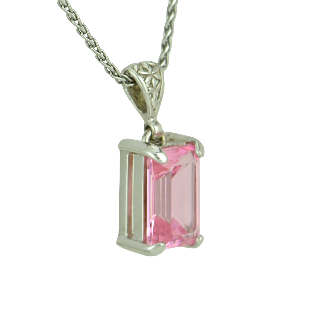 YAG Pink Garnet Pendant