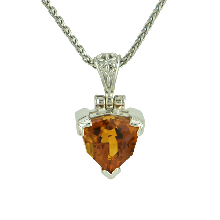 Trillion Citrine Pendant
